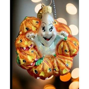 Christopher Radko GIGGLES and BOO Halloween Ghost and Pumpkins Ornament 2002